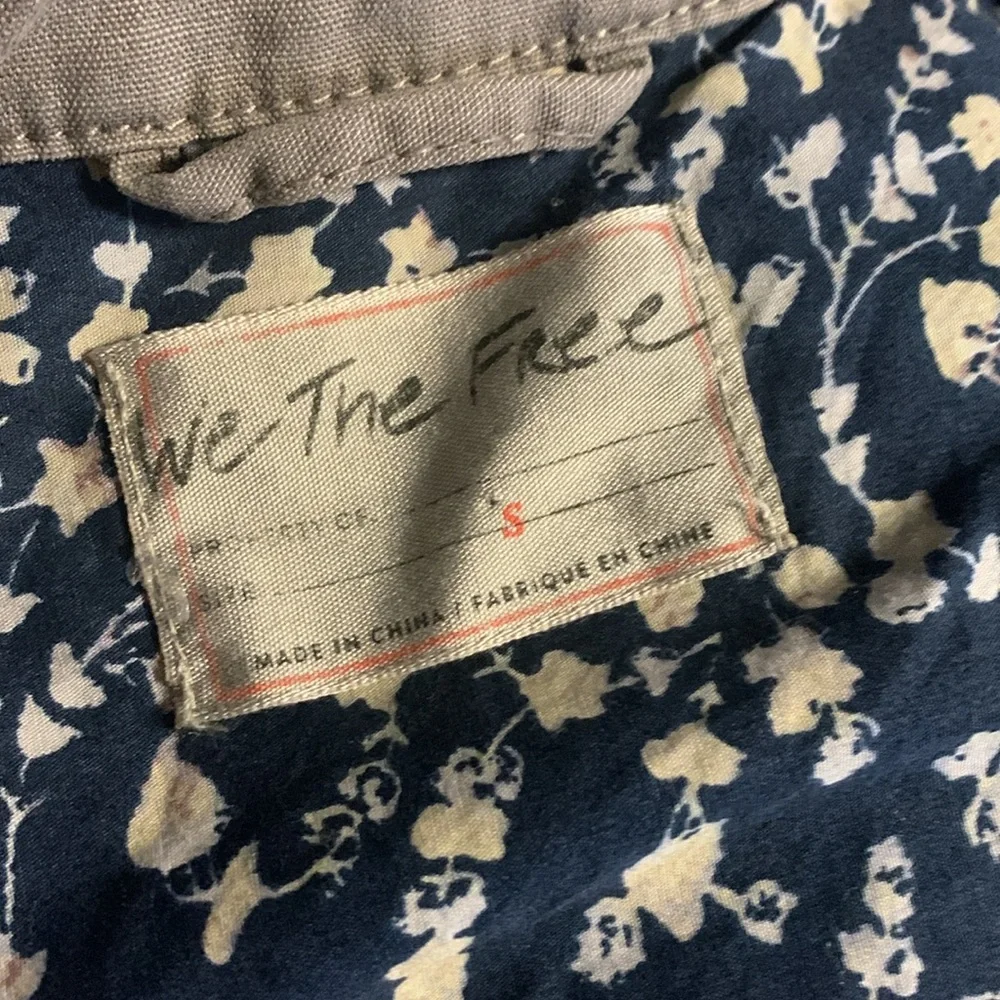 Free People Olive Green Patchwork Military Jacket - Picture 5 of 6
